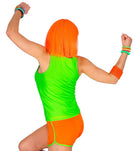 80er Jahre Hot Pants für Damen neon-orange - 5