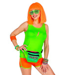 80er Jahre Hot Pants für Damen neon-orange - 4