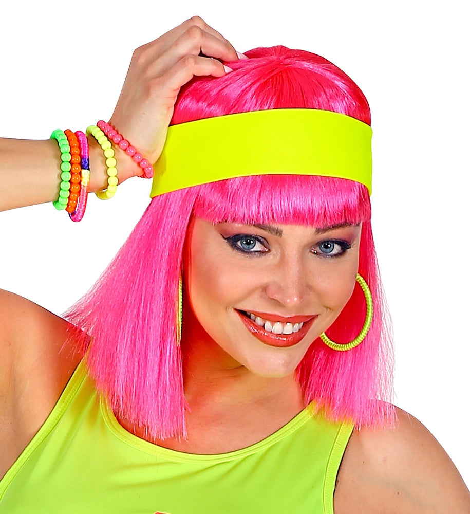 Neon Party Stirnband Gelb - 1