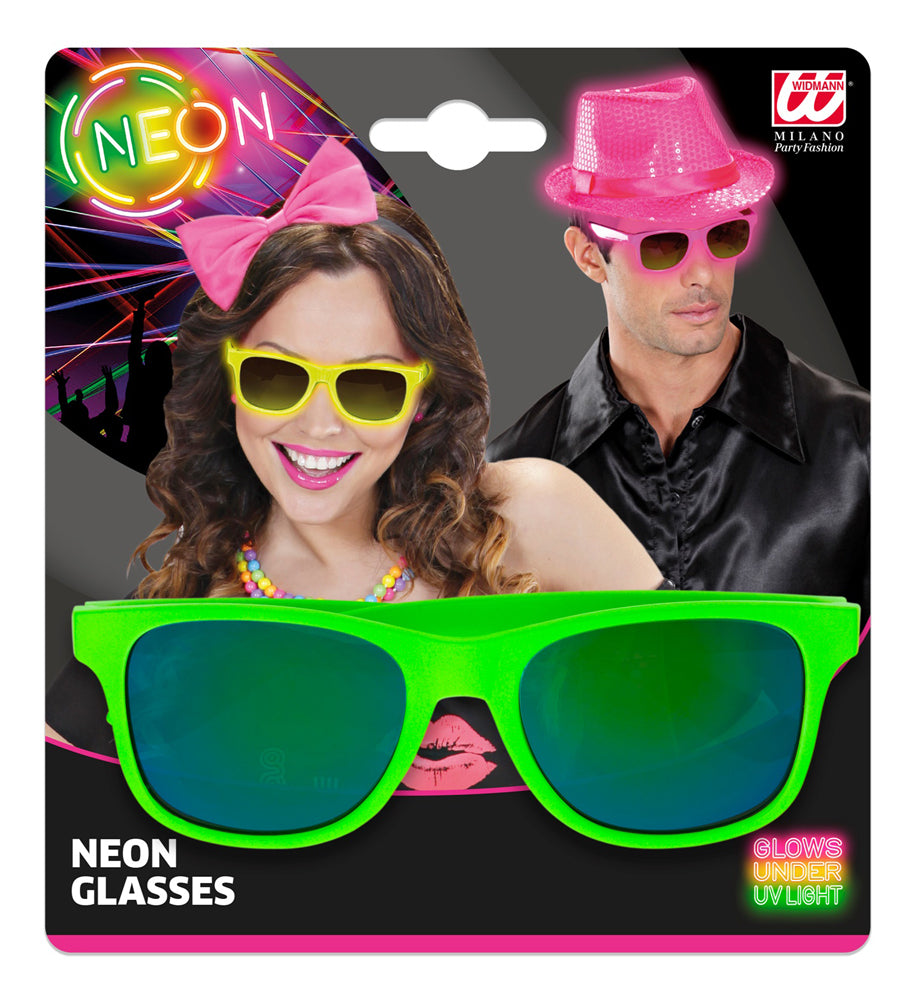 80er Jahre Neon Brille grün - 4