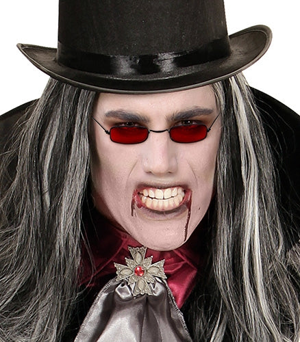 Dracula Brille in rot - 2