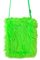 Flauschige Plüsch Handtasche neon grün - 1