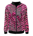 Pink Zebra Pailletten Bomberjacke für Erwachsene - 4