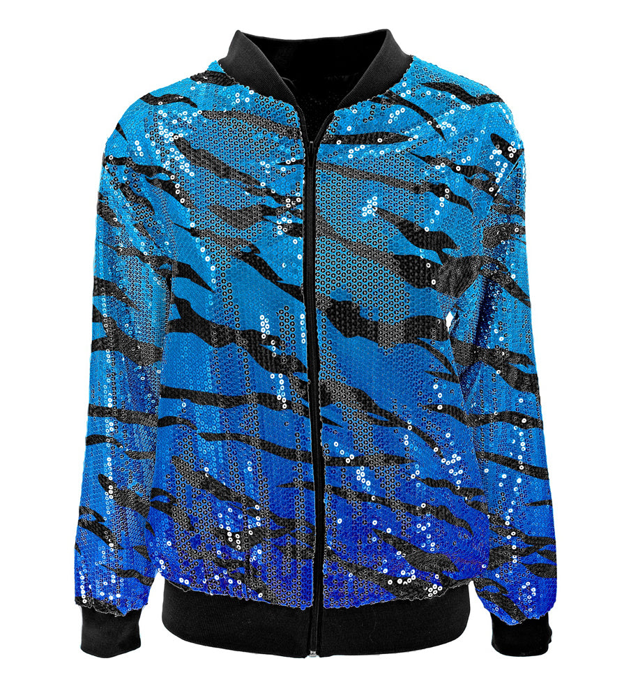 Blue Waves Pailletten Bomberjacke für Erwachsene - 4