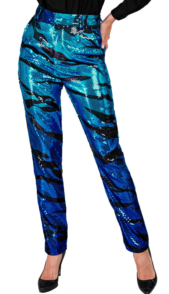 Blue Waves Pailletten Hose für Damen - 1