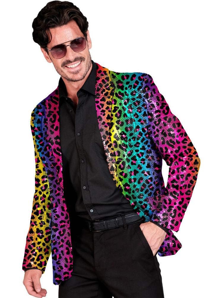 Regenbogen Leo Pailletten Jacke für Herren - 1