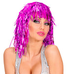 Lametta Party Disco Perücke lila für Damen - 1