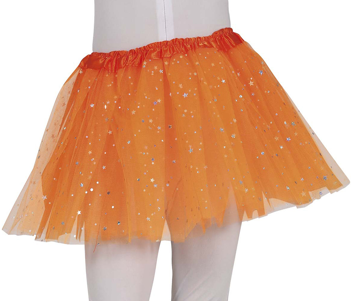 Mädchen Sternen Tutu 30cm orange - 1