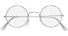 Nostalgische Brille rund in Silber - 1