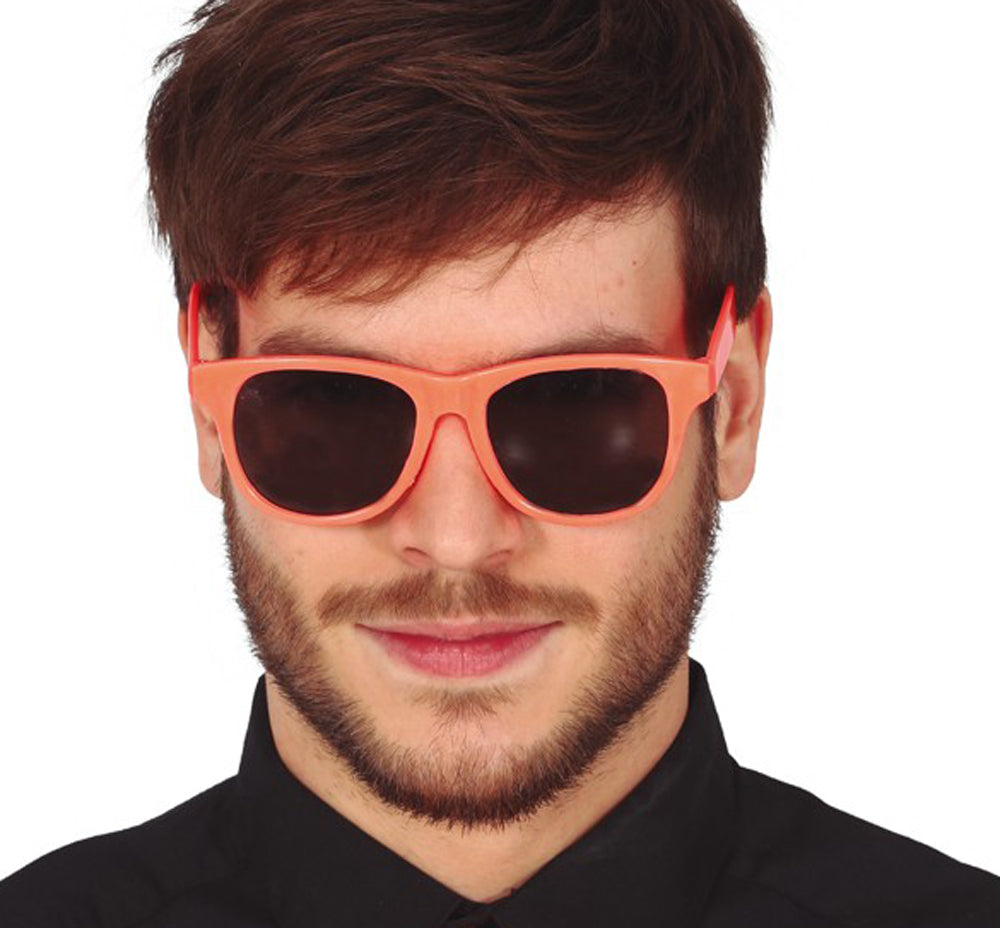 80er Jahre Brille neon-orange - 1