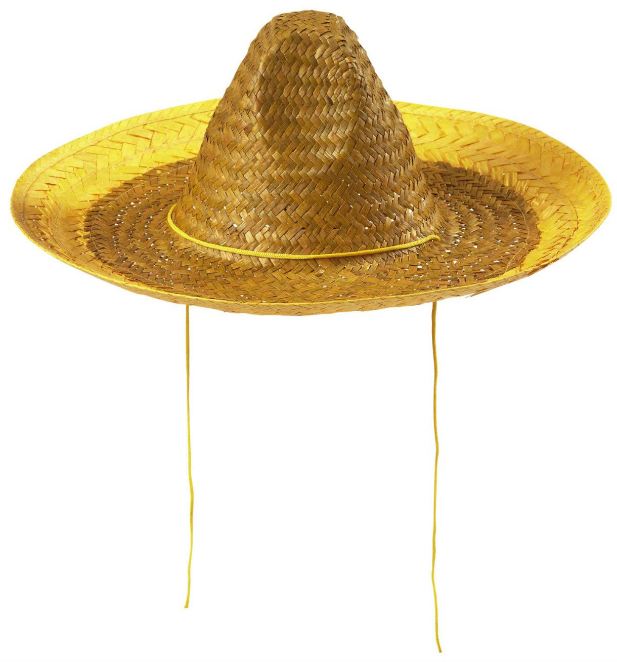 Party Sombrero Strohhut gelb 48cm - 1