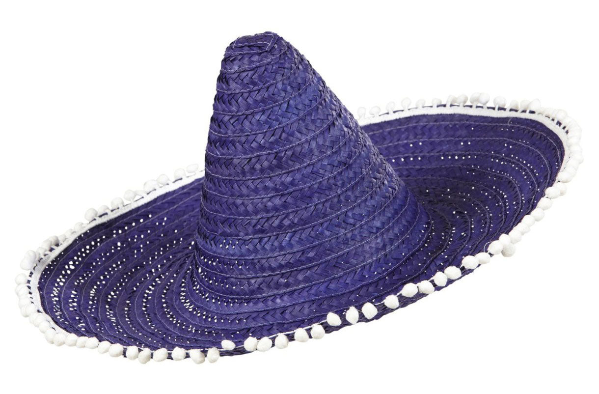 Sombrero 50cm mit Bommeln lila - 1