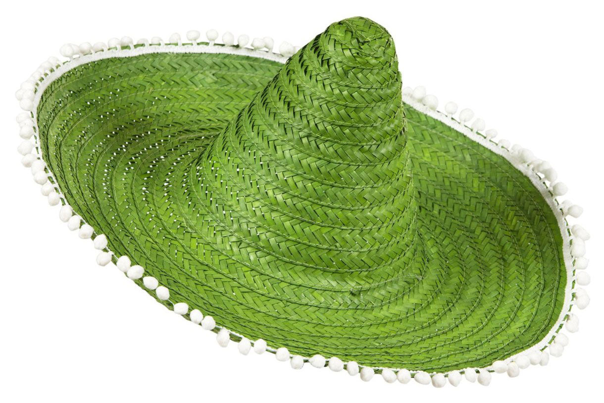 Sombrero 50cm mit Bommeln grün - 1