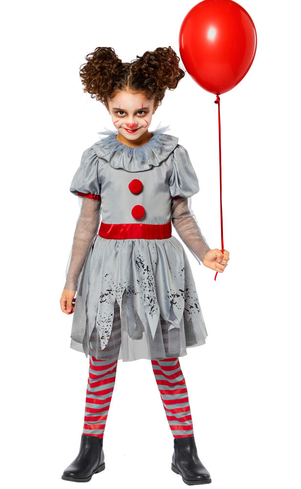 Horror Killer Clown Girl Mädchenkostüm - 1