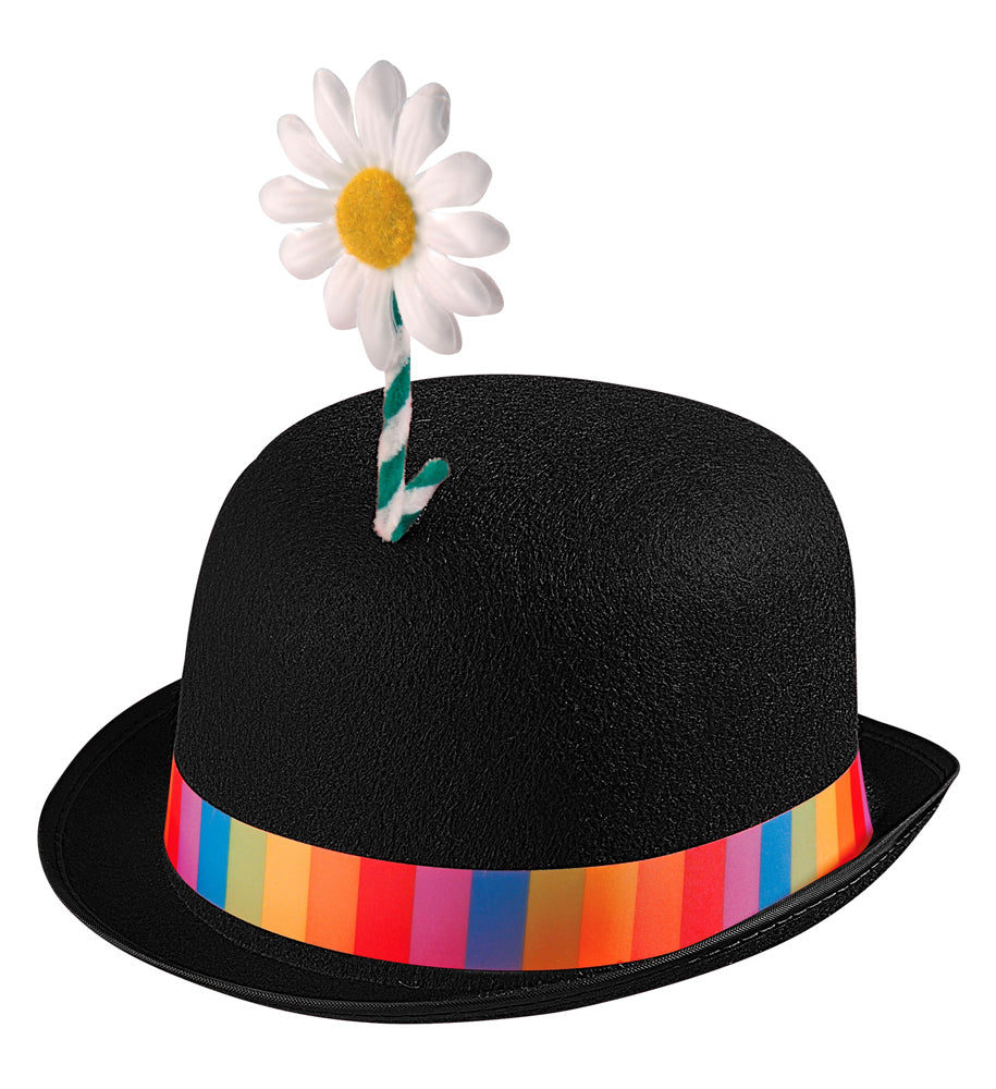 Schwarze Clowns Melone mit Blume - 1