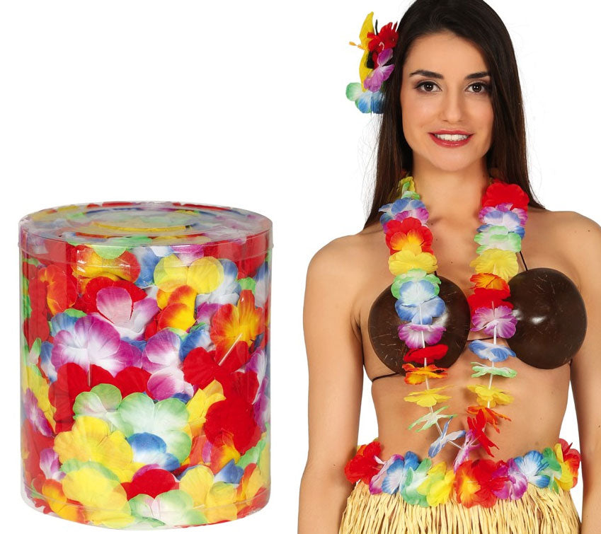 25 bunte Party Hawaiiketten - 1