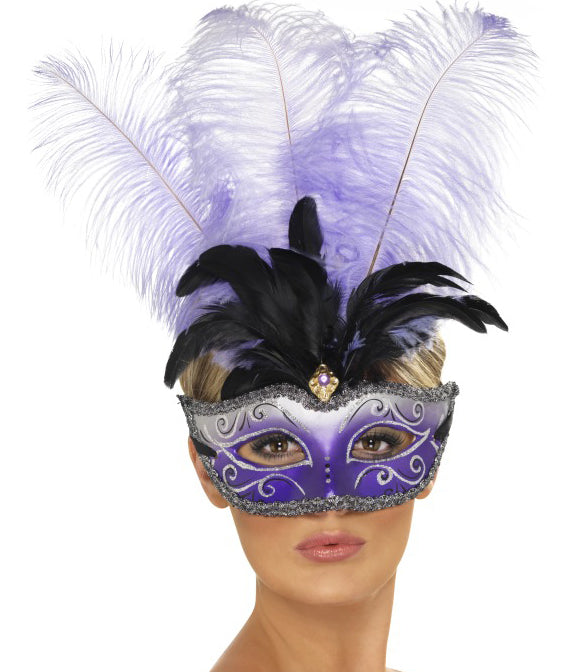 Mehrfarbige Fantasie Maske  - 1