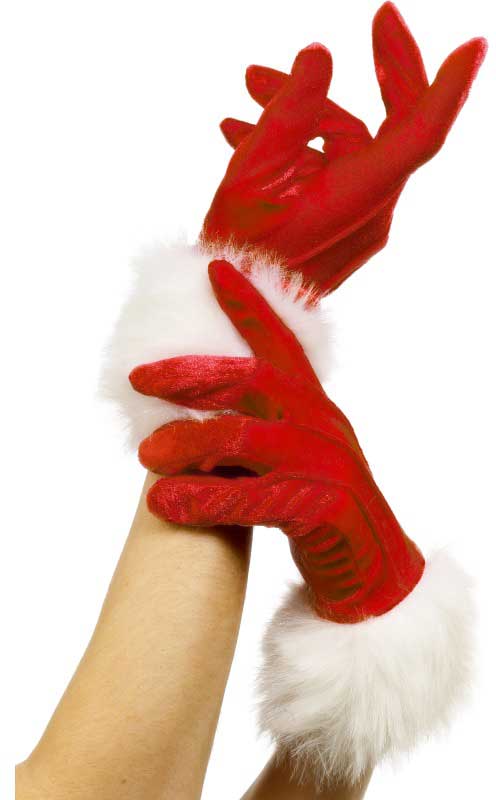 Miss Santa Handschuhe mit Saum - 1