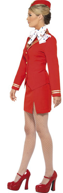 Red Airline Stewardess Kostüm - 2