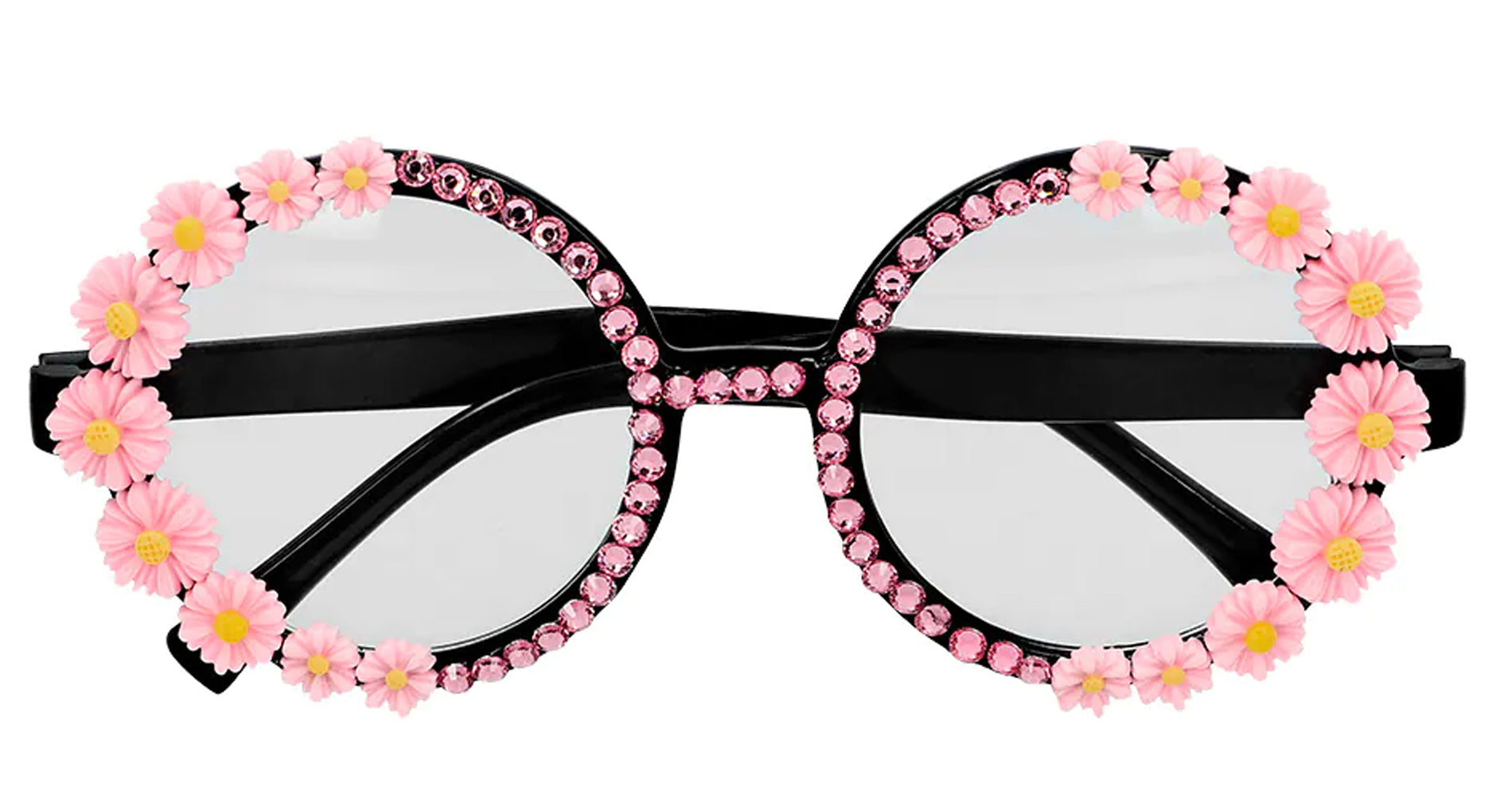 Pink Flower Power Hippie Brille - 2