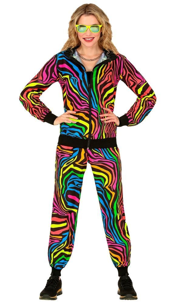 Neon Rainbow Zebra Trainingsanzug unisex - 3