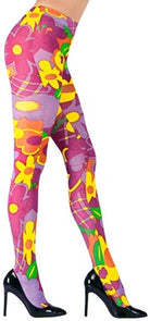 Bunte Flower Power Strumpfhose 40 den - 2