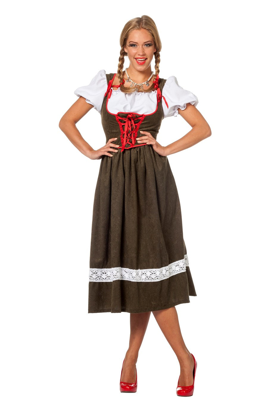 Berit Dirndl Trachtenkleid braun - 1