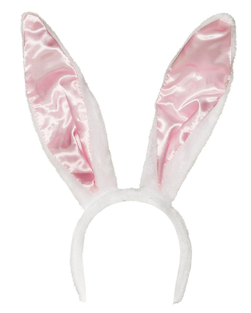 Große Bunny Ohren rosa-weiß - 2