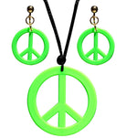 Hippie Peace Schmuckset grün - 1