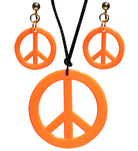 Hippie Peace Schmuckset orange - 1