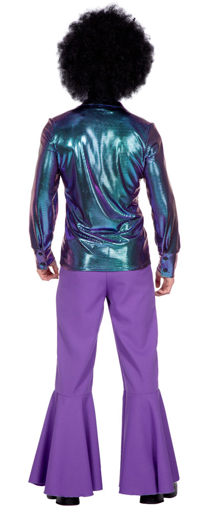 Shiny Disco Hemd für Herren blau-violett - 3