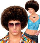 70s Disco Afro Perücke braun für Damen und Herren - 1