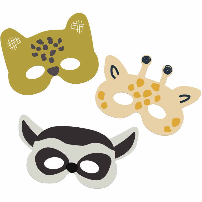 6 Zoo Birthdayparty Partymasken 1