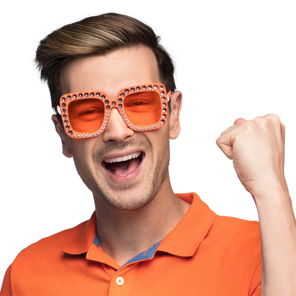 Bling Bling Partybrille orange - 1