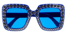 Bling Bling Partybrille blau - 3