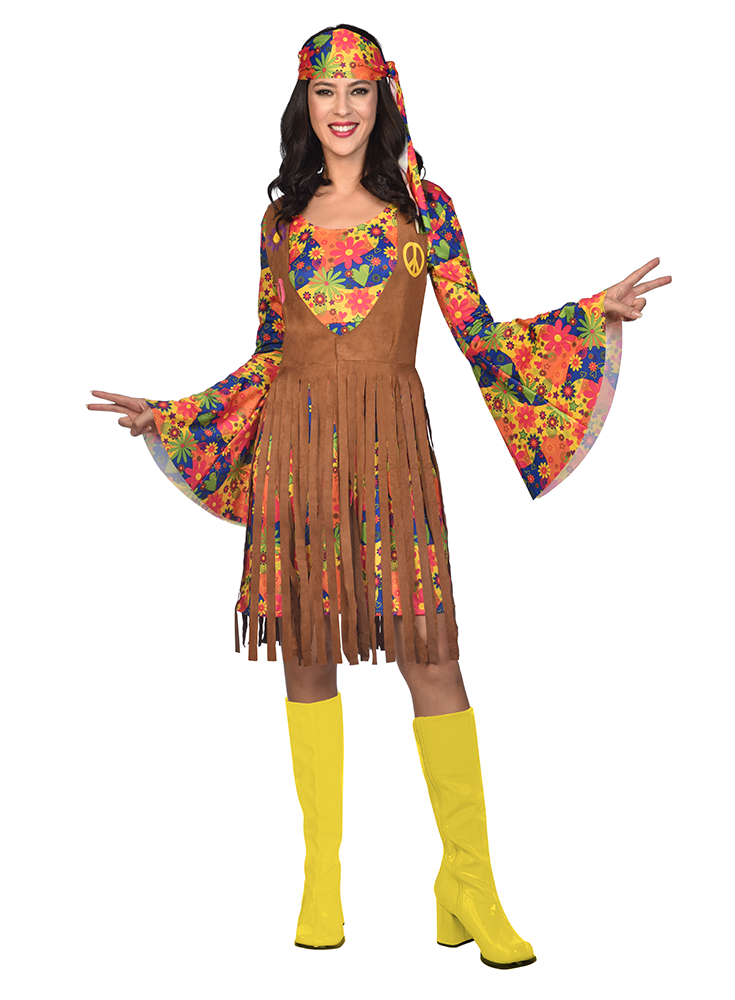 70er Jahre Hippie Girl Sunny Damenkostüm - 3