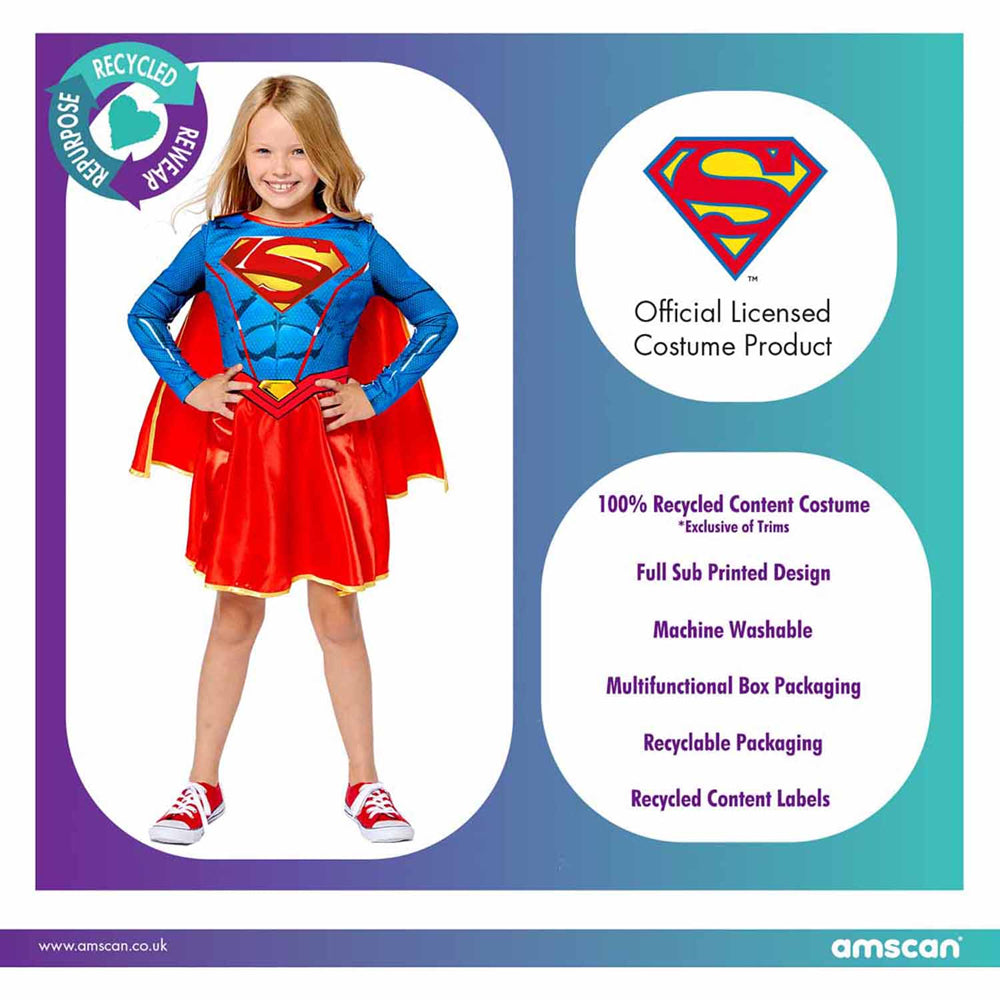 Recyceltes Supergirl Kostüm für Kinder - 7