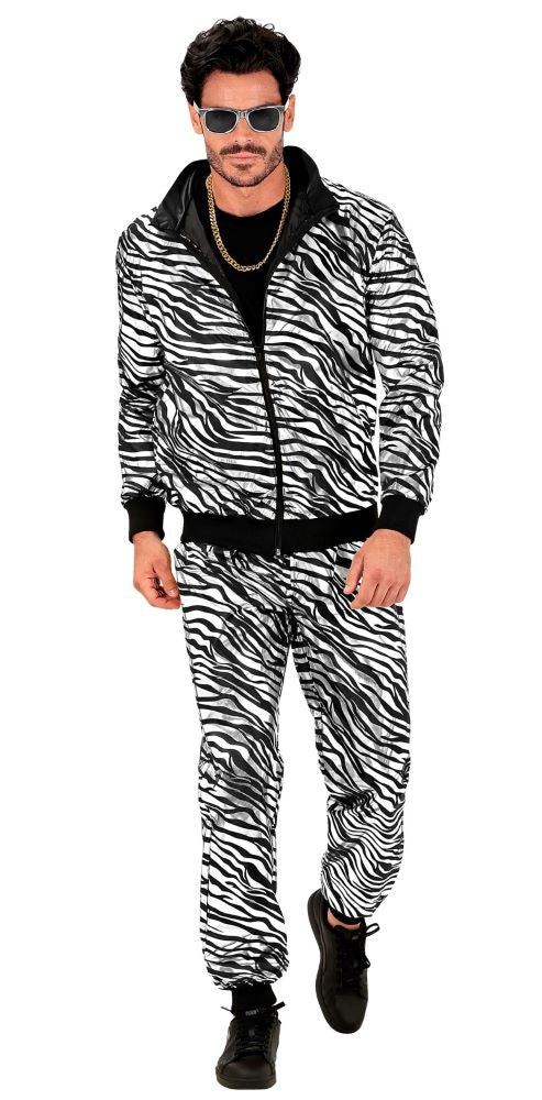 Silber Metallic Zebra Trainingsanzug unisex - 2