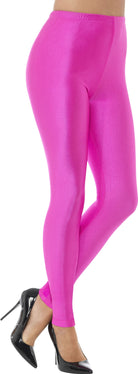 80er Jahre Disco Leggings neonpink - 1