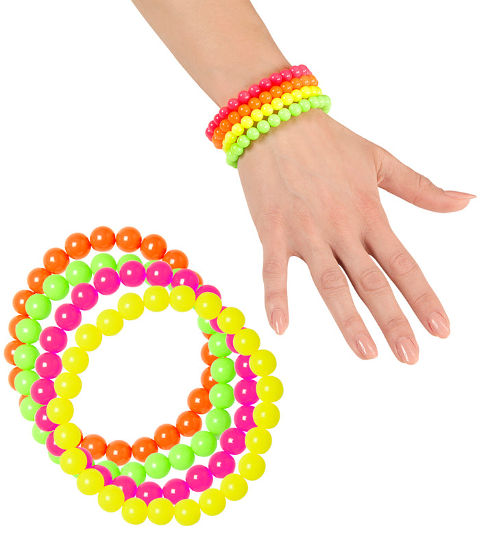 80er Neon Armband-Set bunt - 1