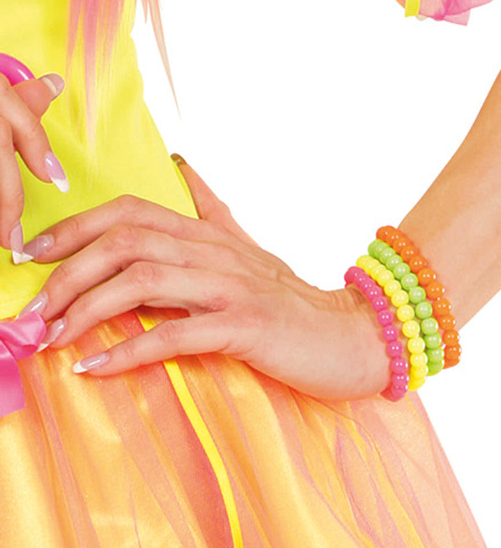 80er Neon Armband-Set bunt - 2