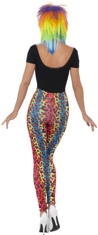 80er Neon-Leopard Party Leggings - 2