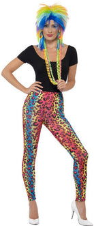 80er Neon-Leopard Party Leggings - 1