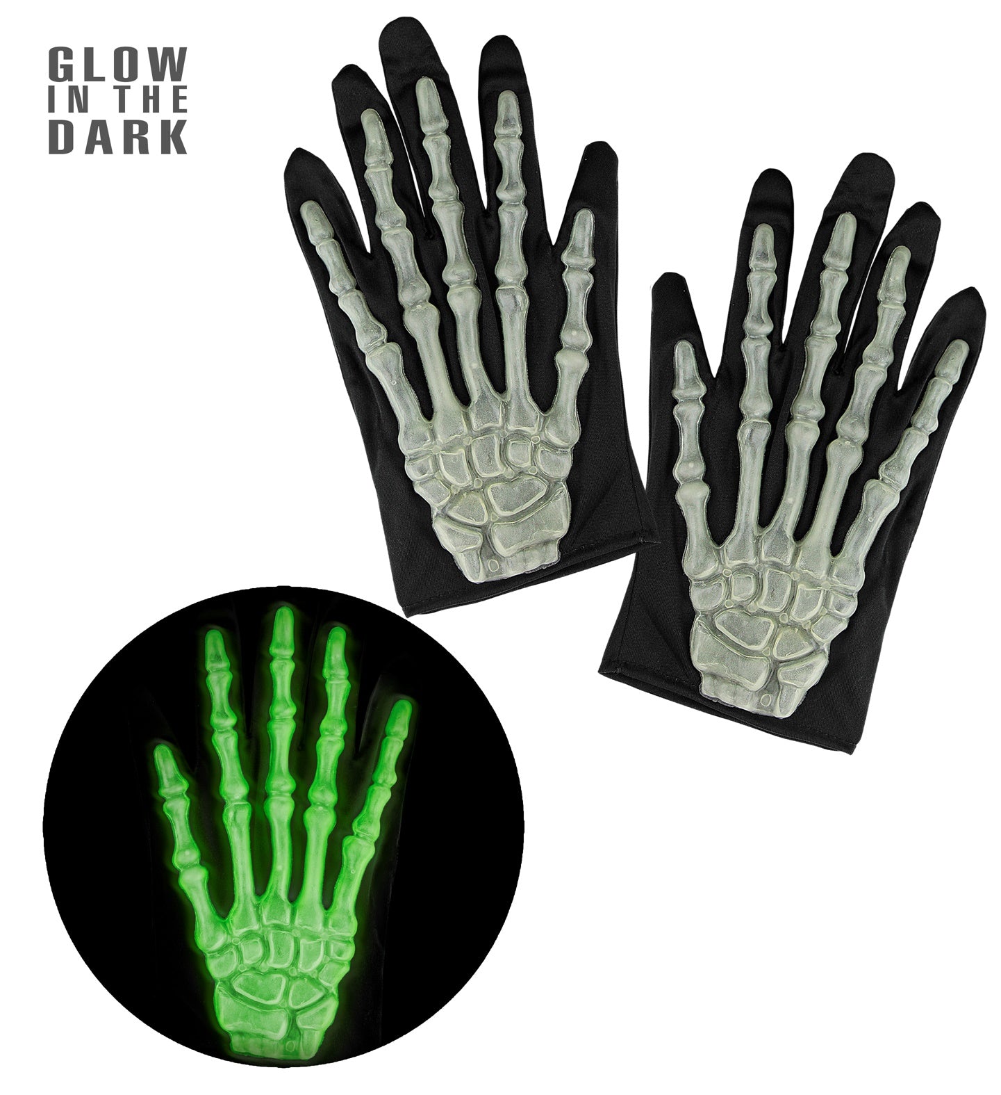 Leuchtende 3D Skelett-Handschuhe - 2