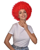 Coole Afro Perücke in Rot - 1