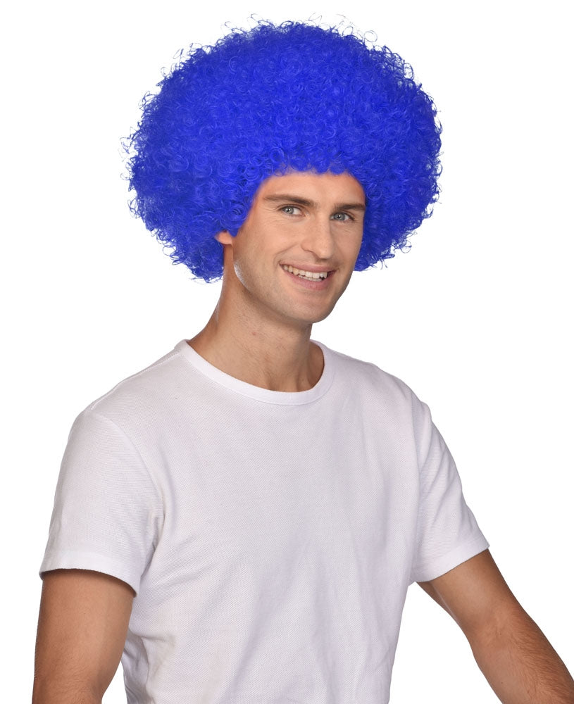 Coole Afro Perücke in Blau - 1