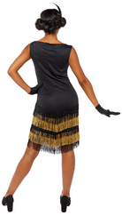 Black Charleston Kleid für Damen Classic - 4