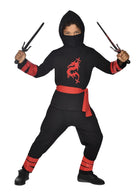 Schwarzer Ninja Krieger Kinderkostüm - 4