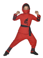 Roter Ninja Krieger Kinderkostüm - 1