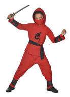 Roter Ninja Krieger Kinderkostüm - 3